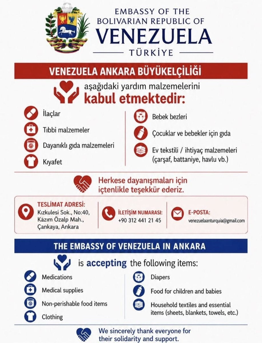 FATMA ŞAHİN VENEZUELA ÇAĞRISI