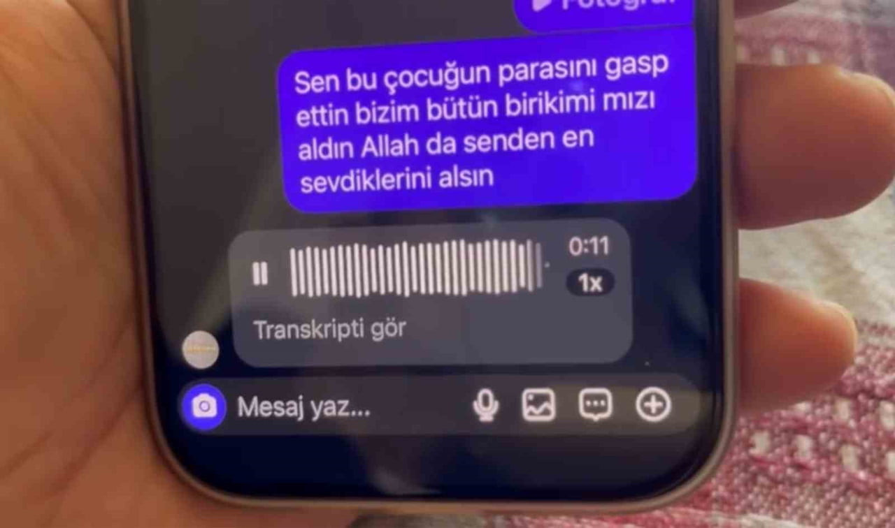 FİRMA SAHİBİNİN PARASINI İSTEYEN BİR MAĞDURA GÖNDERDİĞİ MESAJDA "SENİN DERDİN 1, BİZİM 50. SENDEN...