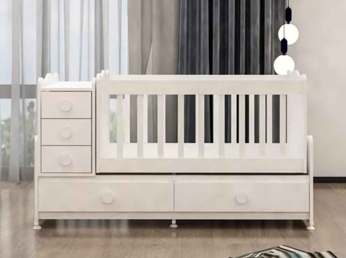 Garaj Home Melina 5 Çekmeceli Mdfli Büyüyen 60x120 Beşik