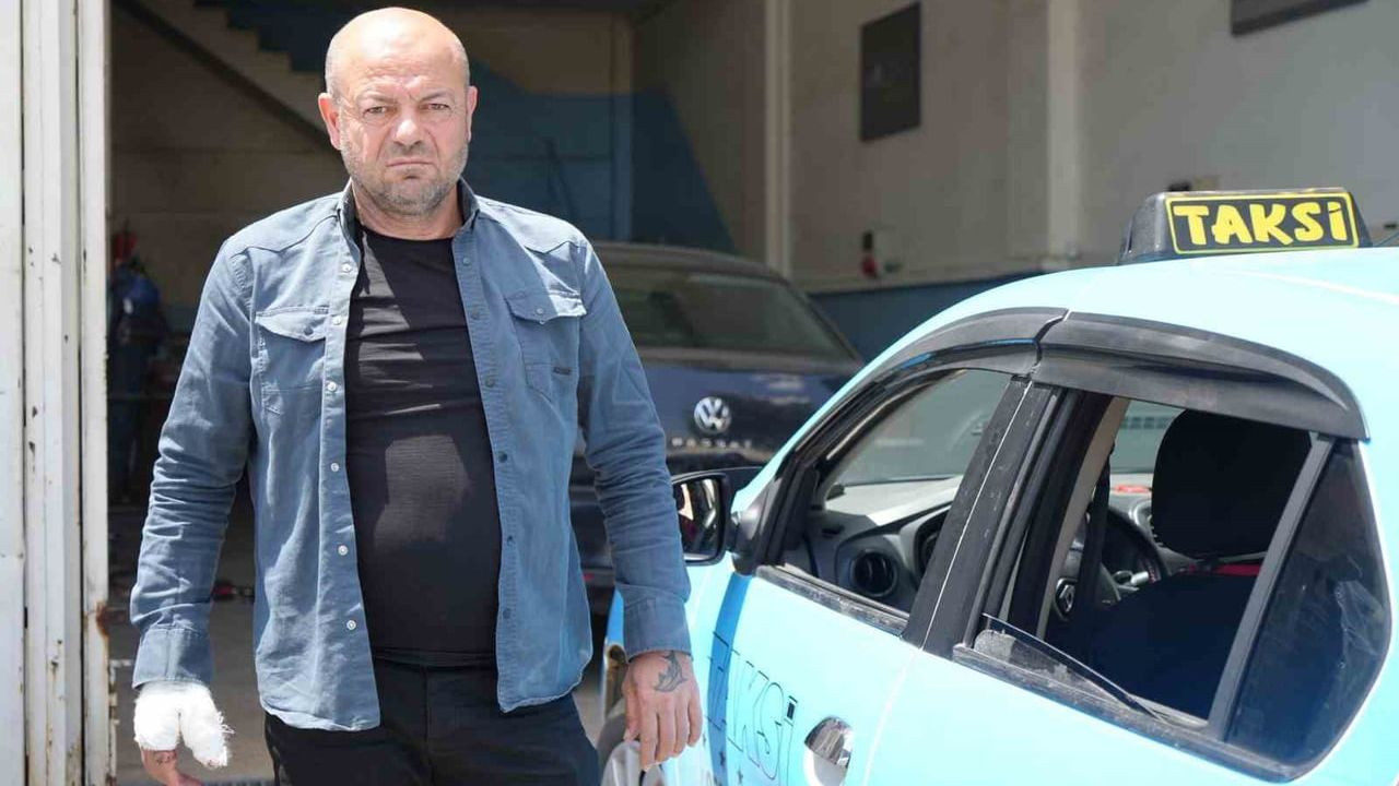 Gaziantep'te Cesur Taksici Saldırganı Engelledi