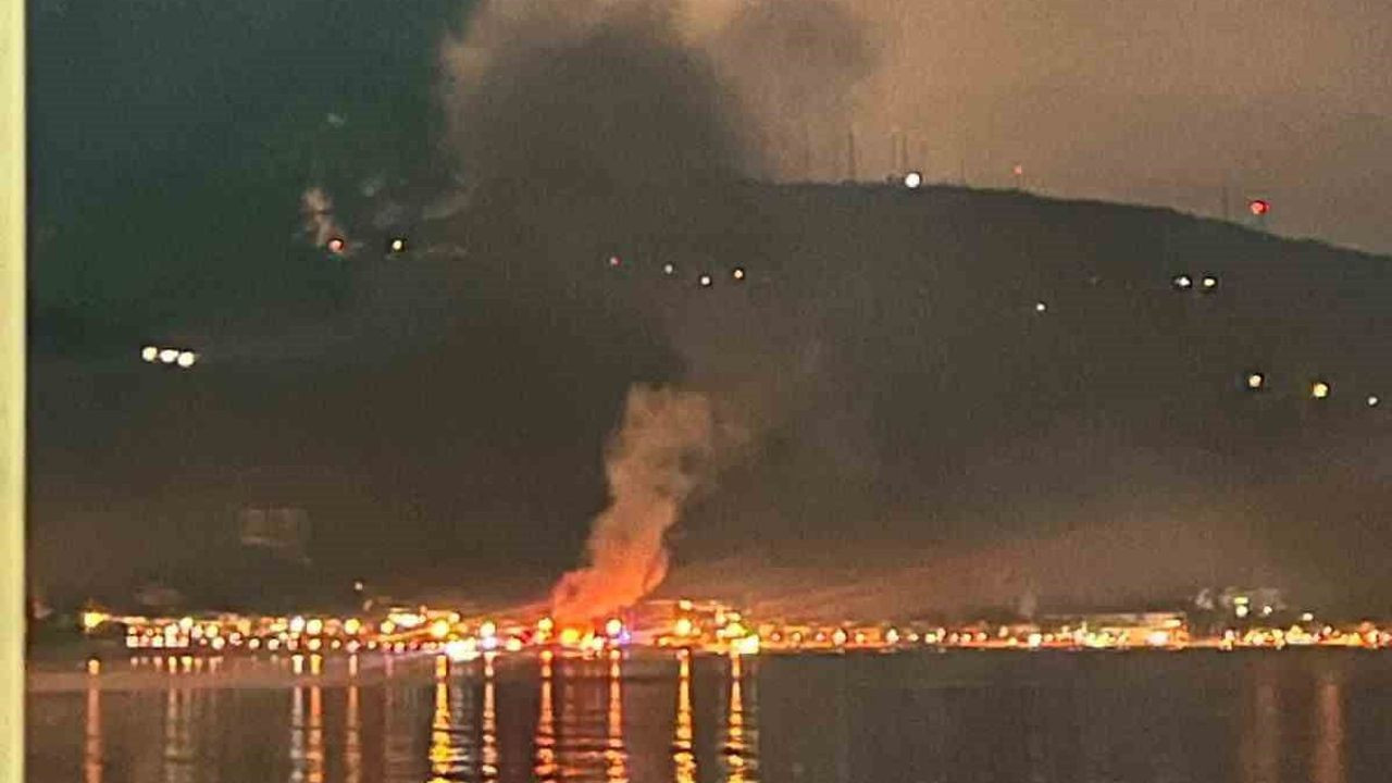 Gemlik'te Kurşunlu Sahili'nde Yangın Paniği