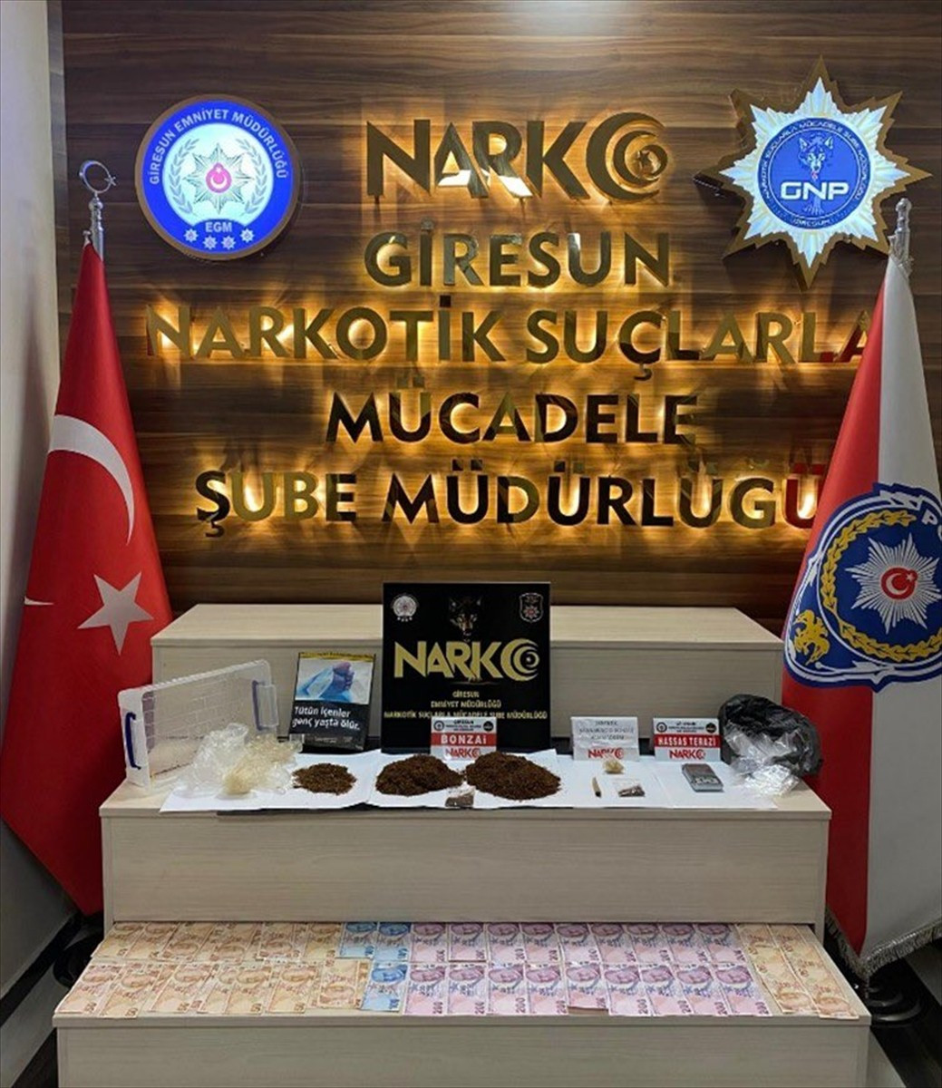 Giresun'da uyuşturucu ticareti yaptığı iddiasıyla gözaltına alınan şüpheli tutuklandı. Operasyonda...