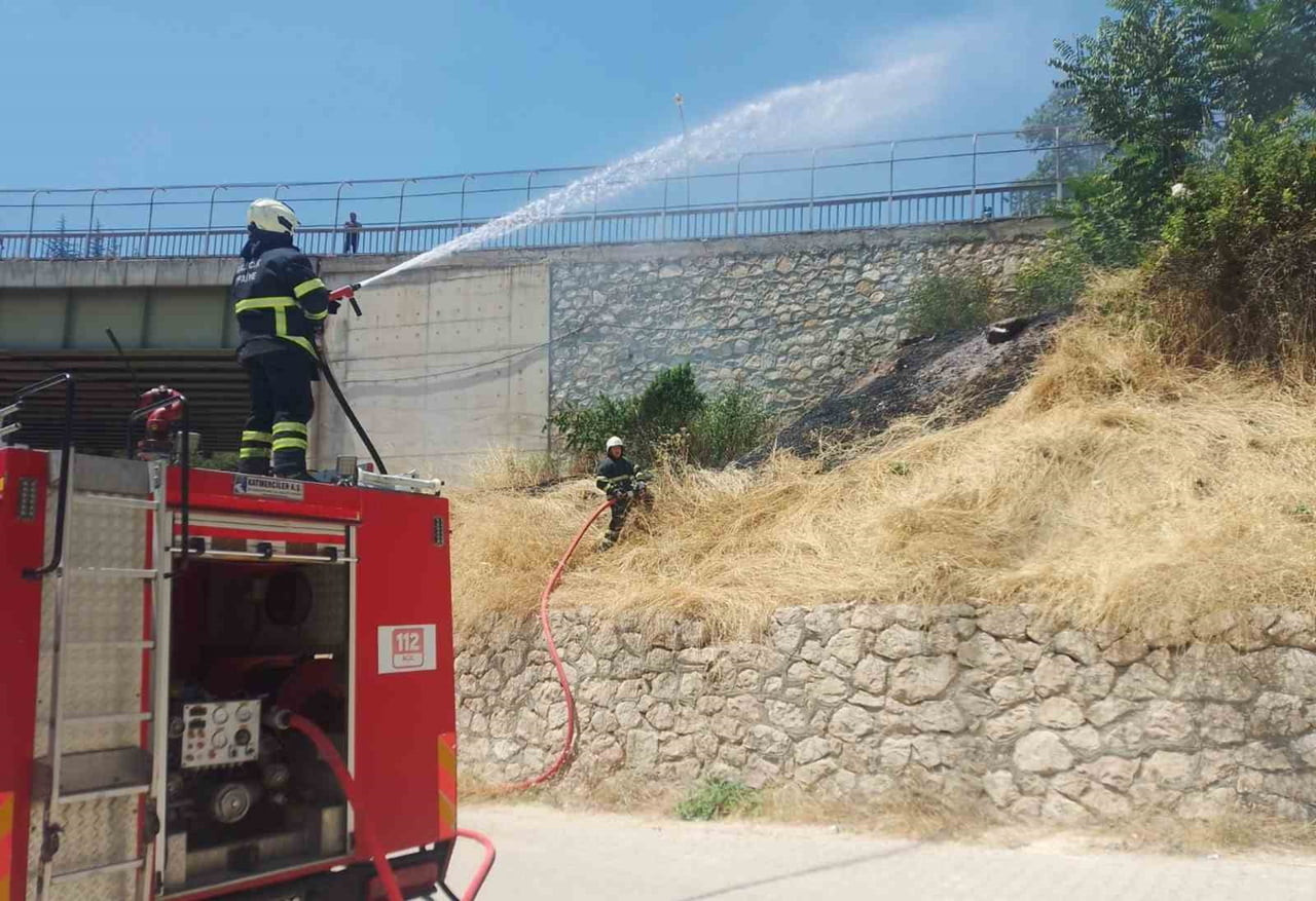 HAMSU KÖPRÜSÜ’NDE ÇIKAN YANGIN PANİĞE NEDEN OLDU