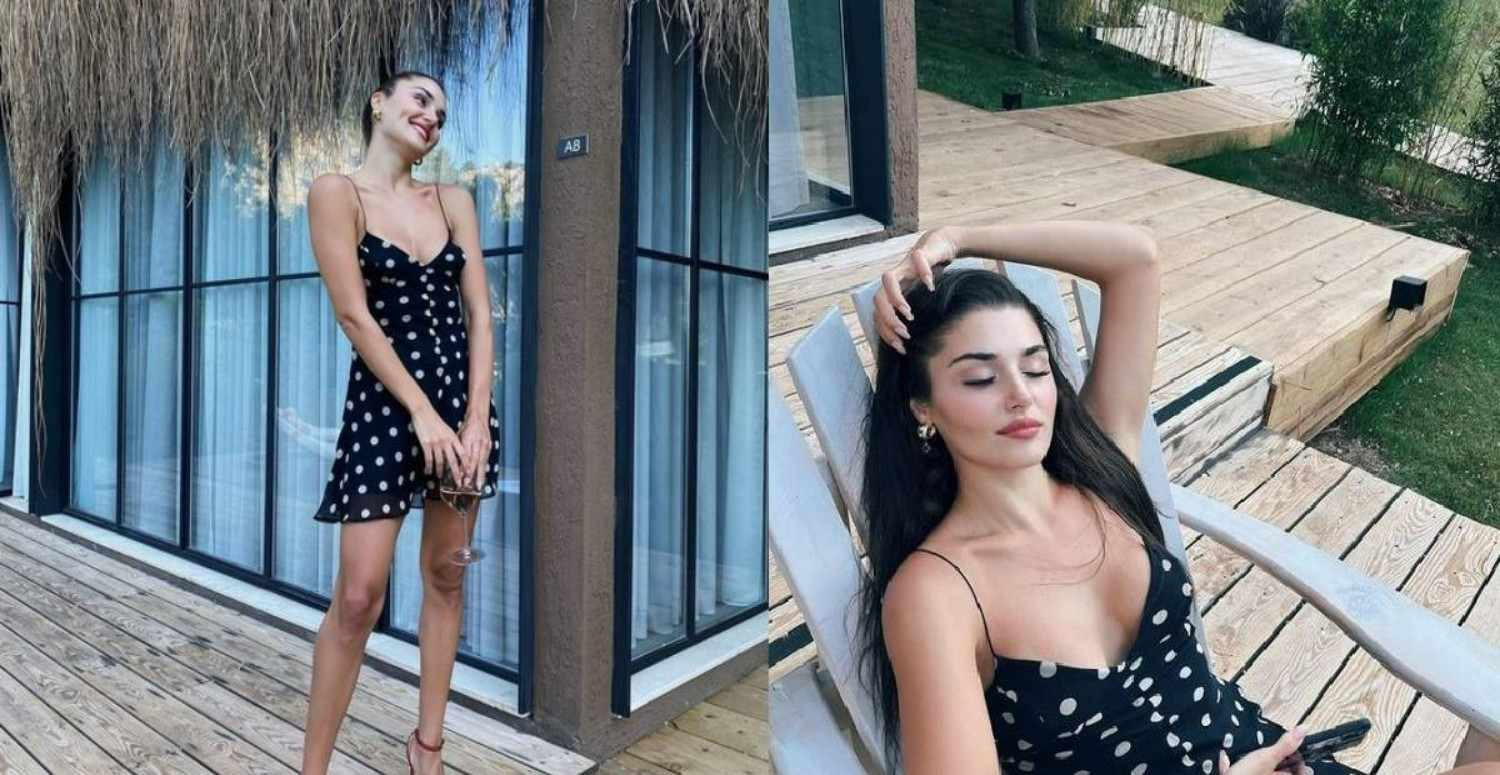 Hande Erçel Minisiyle Güneşlendi