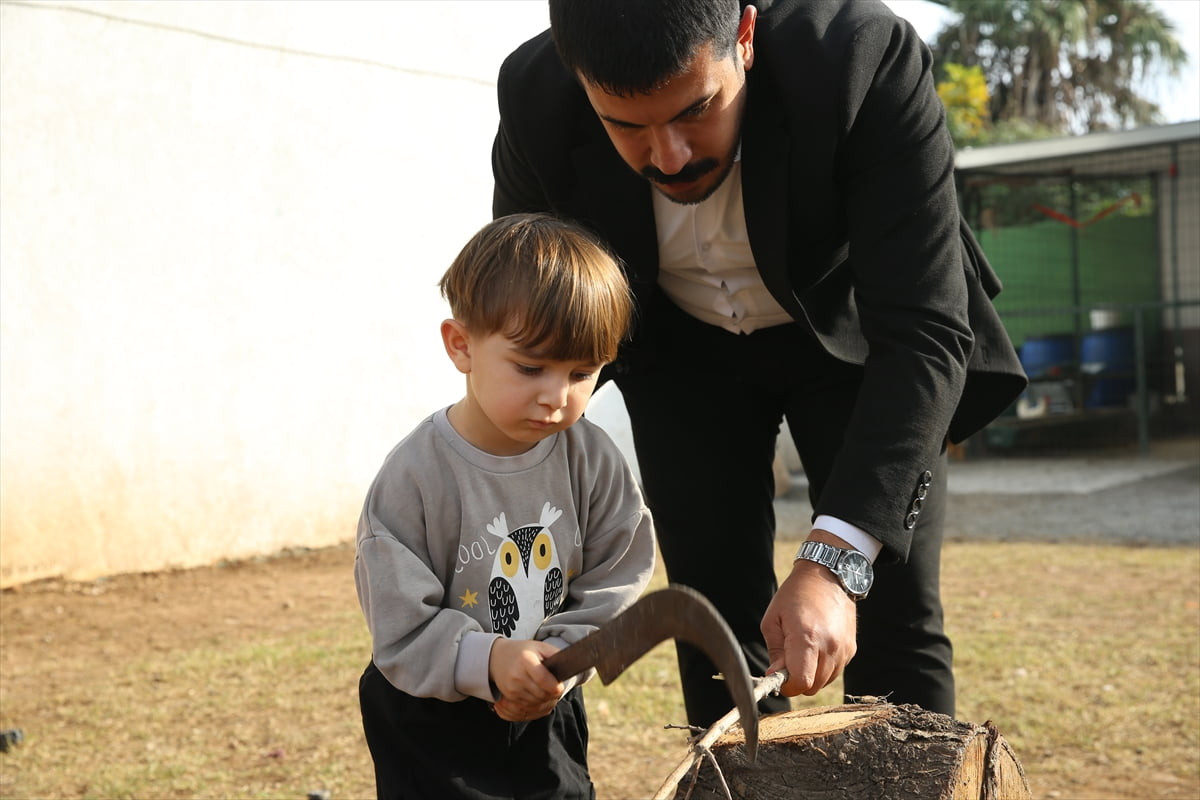 Hatay'da doğayla iç içe verilen uygulamalı eğitimlerle geleceğe hazırlanan anaokulu öğrencileri...