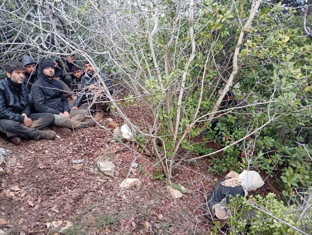 Hatay'ın Yayladağı ilçesinde yurda yasa dışı yollarla girmeye çalışan 30 yabancı uyruklu...