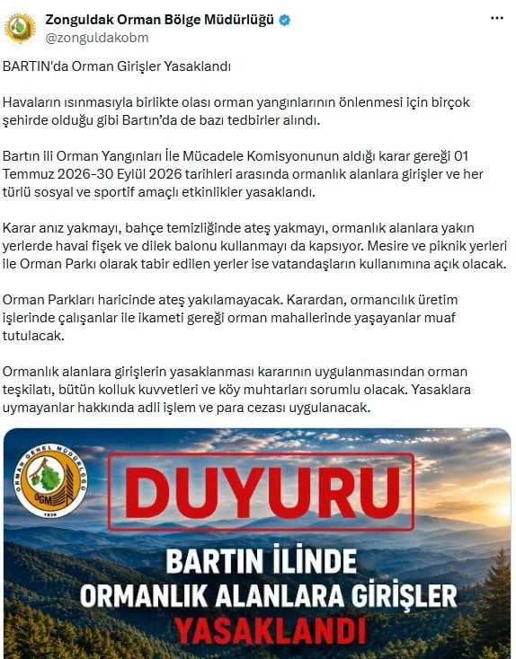 HAVA SICAKLIKLARININ 30 DERECEYİ AŞMASI BEKLENEN BARTIN'DA TEMMUZ, AĞUSTOS VE EYLÜL AYLARINDA...