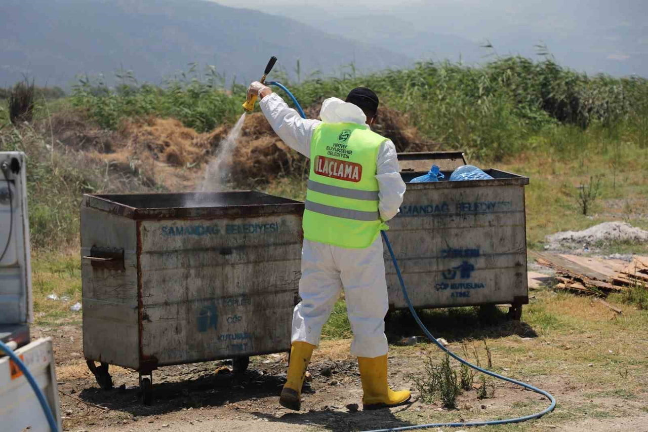 HBB’DEN ZARARLI HAŞERELERE KARŞI İL GENELİNDE İLAÇLAMA ÇALIŞMASI.
