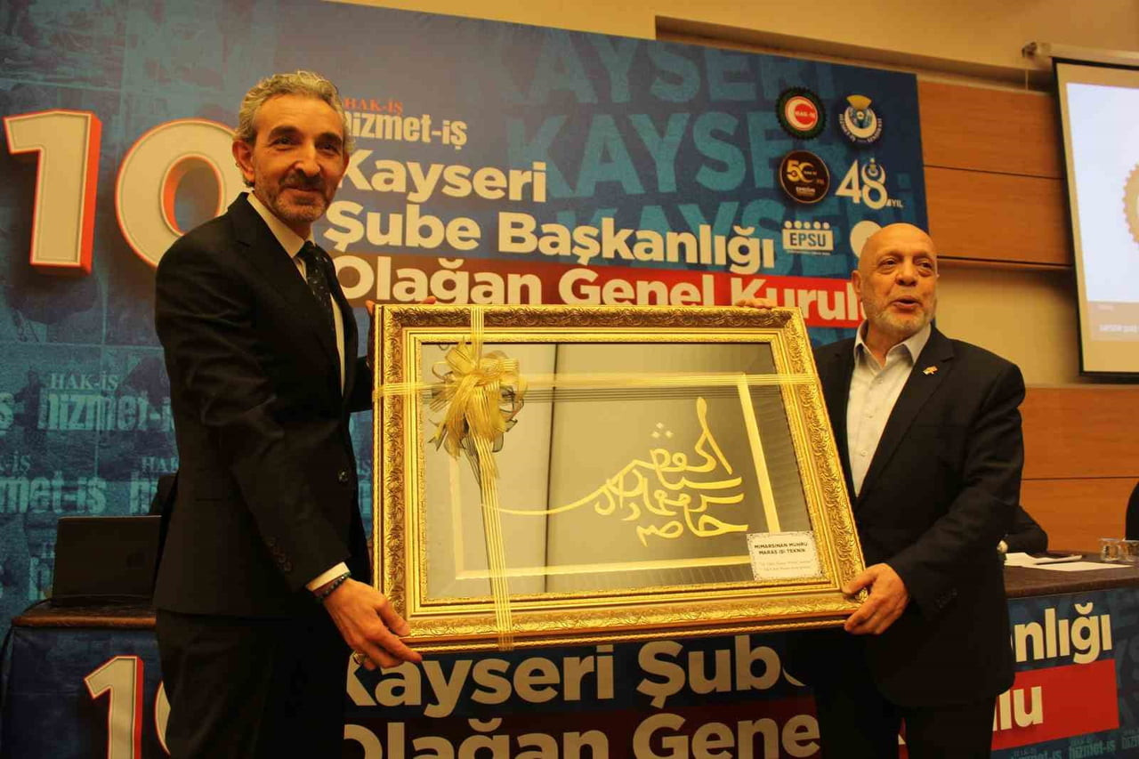HİZMET-İŞ SENDİKASI KAYSERİ ŞUBESİ'NİN 10. OLAĞAN GENEL KURULU'NDA MEVCUT BAŞKAN YAVUZ NAVRUZ...
