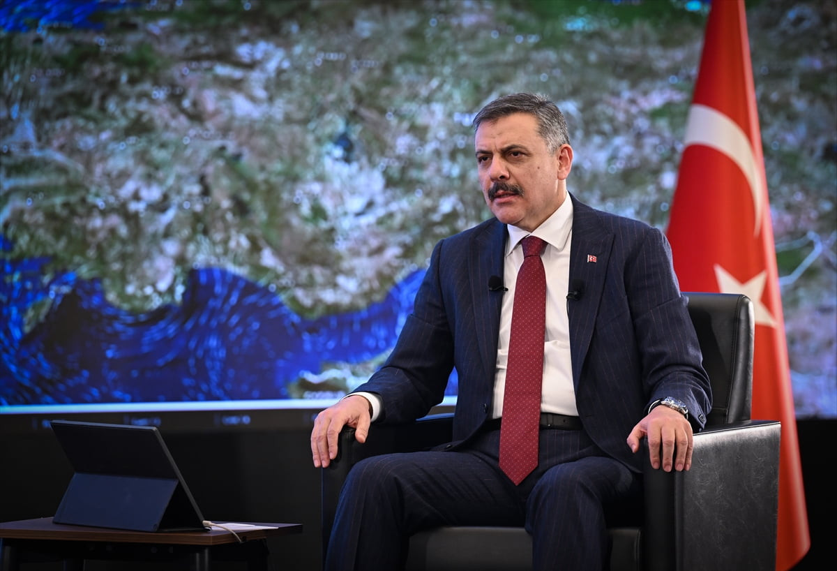 İçişleri Bakanı Mustafa Çiftçi, bakanlıktaki Güvenlik ve Acil Durumlar Koordinasyon Merkezi'nde...