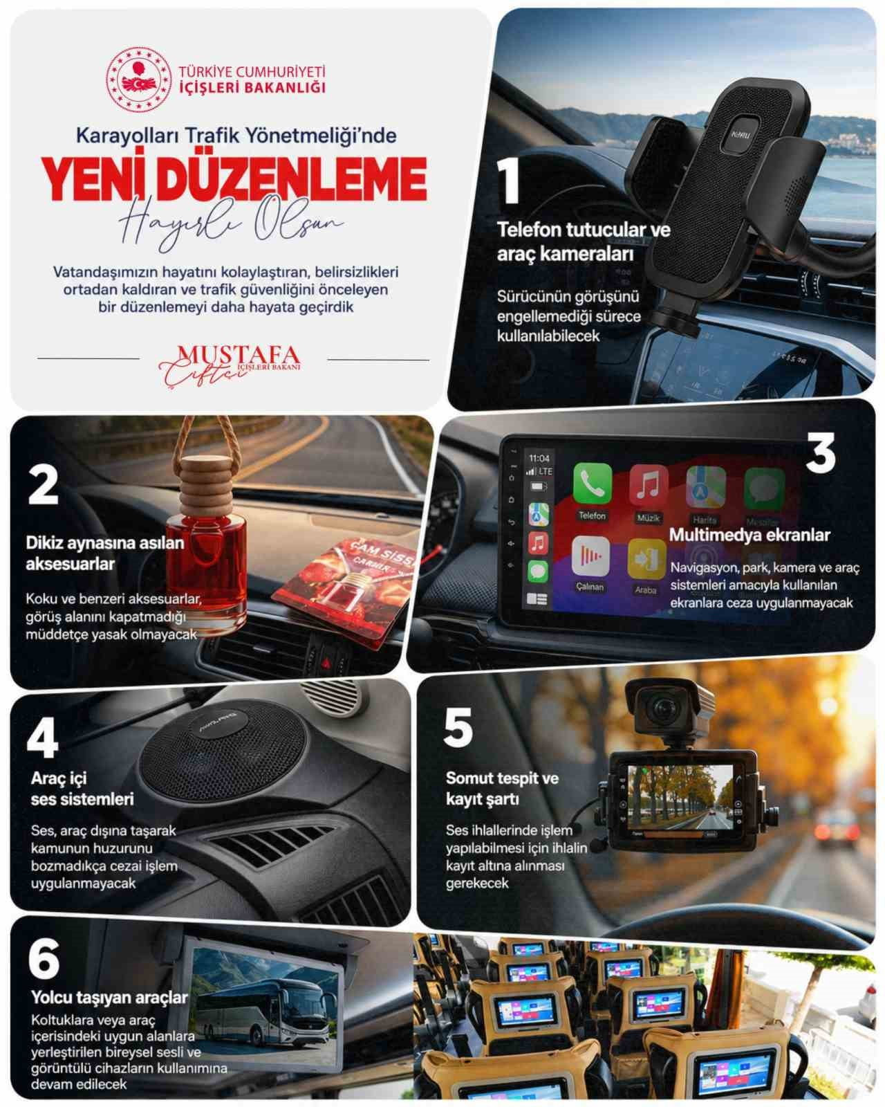 İÇİŞLERİ BAKANI MUSTAFA ÇİFTÇİ KARAYOLLARI TRAFİK YÖNETMELİĞİ’NDE YAPILAN YENİ DÜZENLEME HAKKINDA...