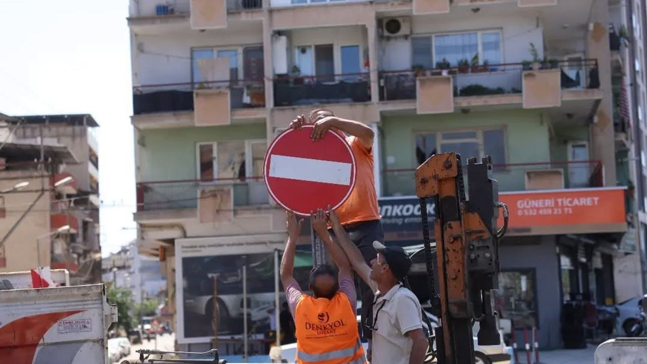 İncirliova'da trafik akış yönü değişti