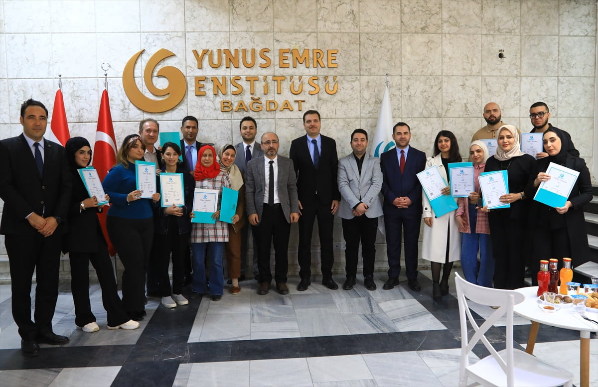 Irak'ın başkenti Bağdat'taki Yunus Emre Türk Kültür Merkezi tarafından düzenlenen Türkçe dil...