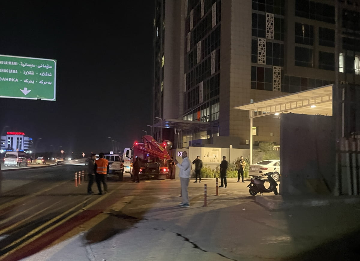 Irak’ın Erbil kentinde patlama sesleri duyulmasının ardından etkisiz hale getirilen bir kamikaze...