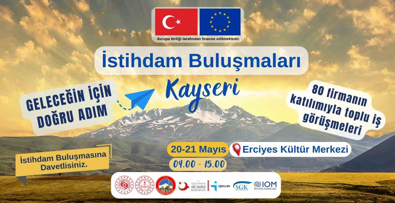İŞKUR KAYSERİ İL MÜDÜRLÜĞÜ TARAFINDAN BİN 500 KİŞİLİK TOPLU İŞ GÖRÜŞMESİ GERÇEKLEŞTİRİLECEĞİ...