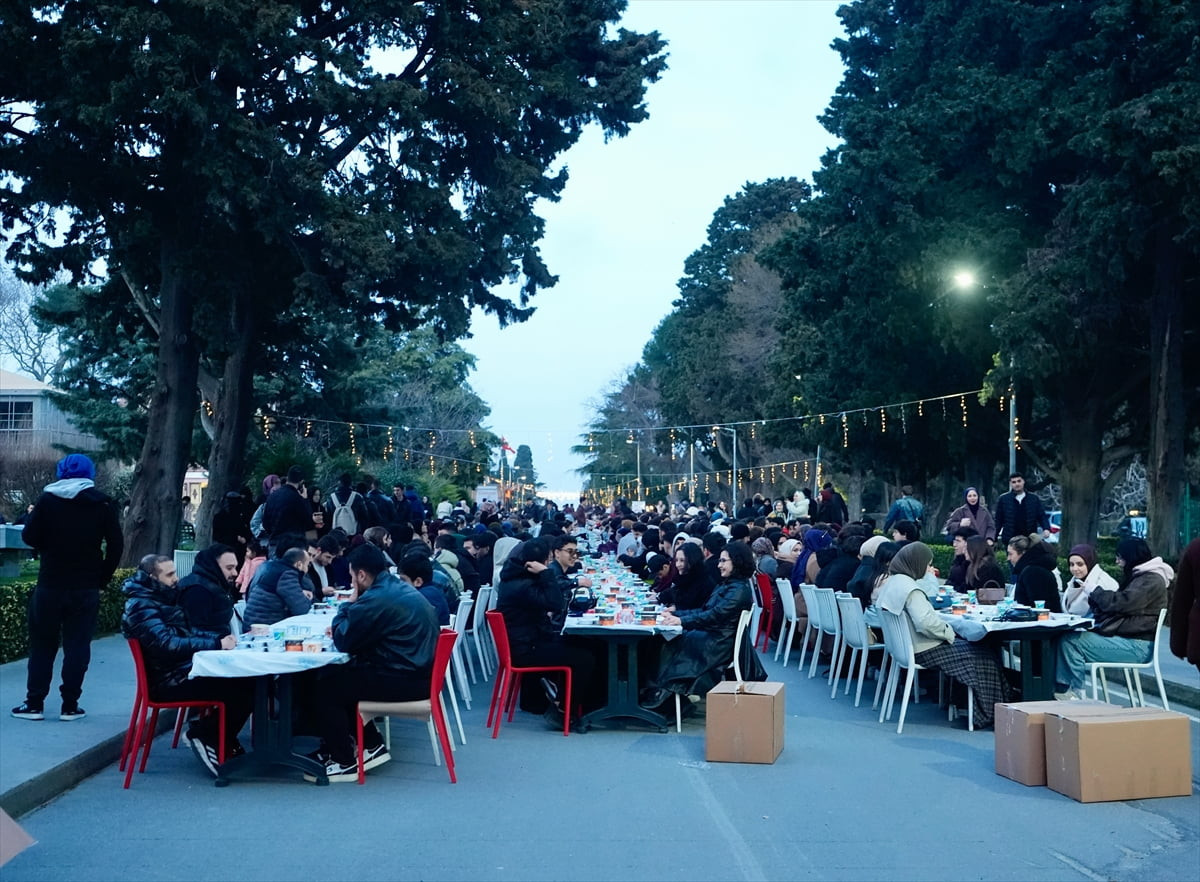 İstanbul Sabahattin Zaim Üniversitesi (İZÜ) öğrencileri, üniversitenin Halkalı Merkez Kampüsü'nde...