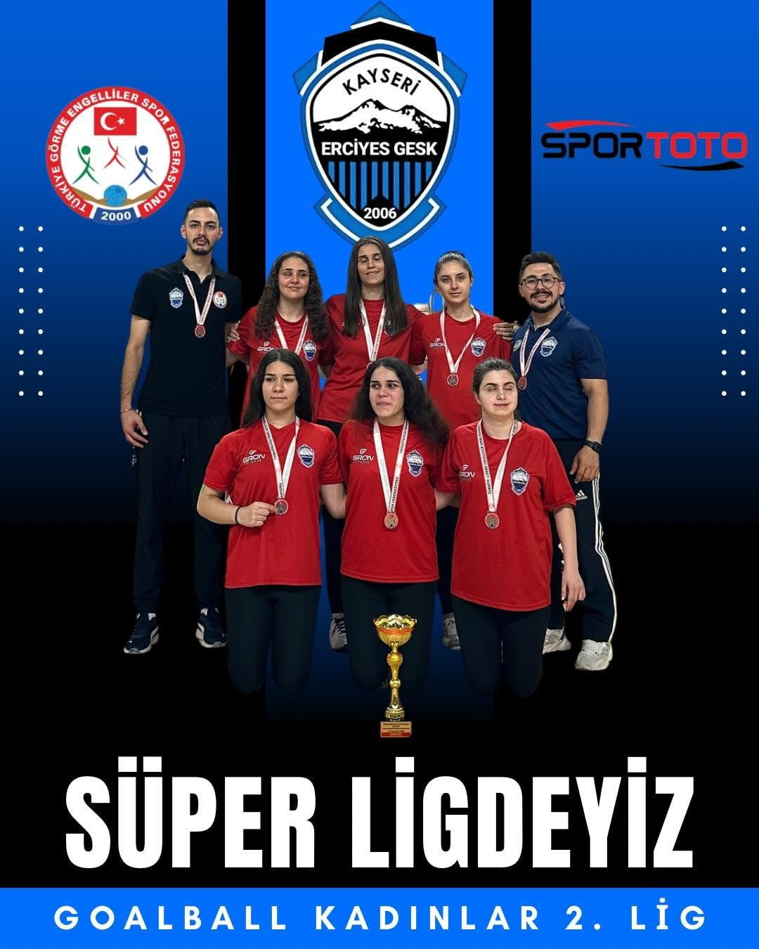 KADINLAR GOALBALL 2. LİG FİNALİ'NDE ANTALYA GÖRME ENGELLİLER SPOR KULÜBÜ'NE 6-4 MAĞLUP OLAN...