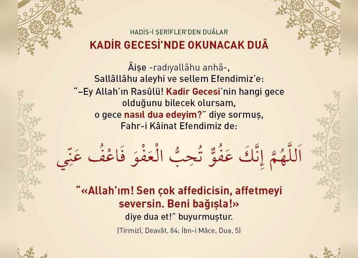 kadir gecesi duası