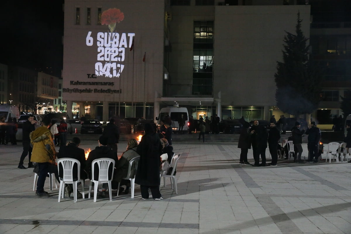 Kahramanmaraş'ta 6 Şubat 2023'te meydana gelen depremlerde yaşamını yitirenler için anma programı...