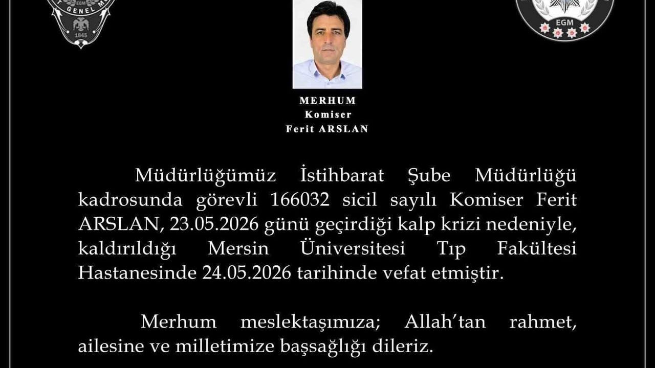 Kalp Krizine Yenik Düşen Komiser Ferit Arslan’ın Cenazesi Memleketine Uğurlandı