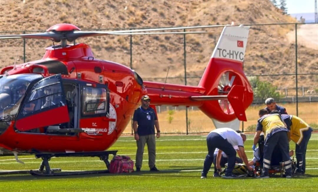 KALP RAHATSIZLIĞI BULUNAN HASTA HAVA AMBULANSIYLA MALATYA'YA SEVK EDİLDİ