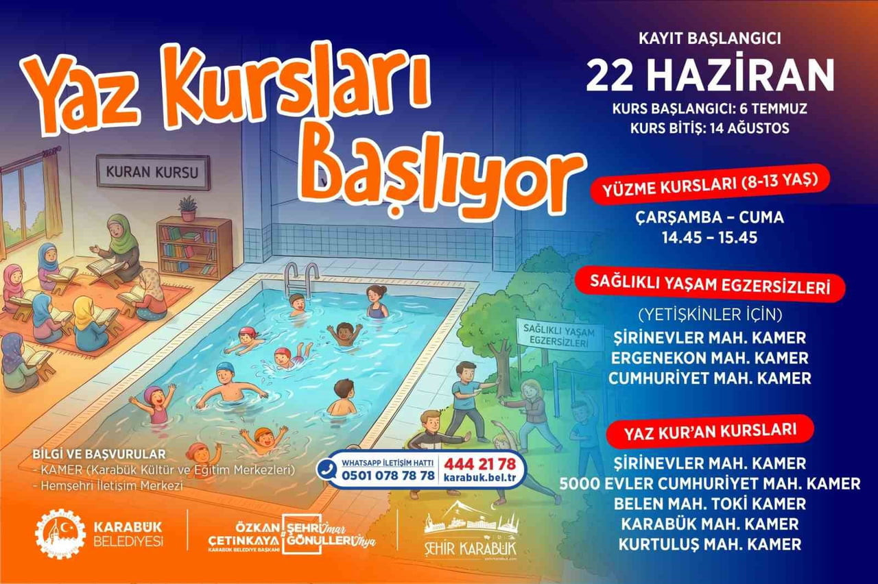 KARABÜK BELEDİYESİ TARAFINDAN ÇOCUKLARIN YAZ TATİLİNİ VERİMLİ GEÇİRMESİ VE YETİŞKİNLERİN SAĞLIKLI...