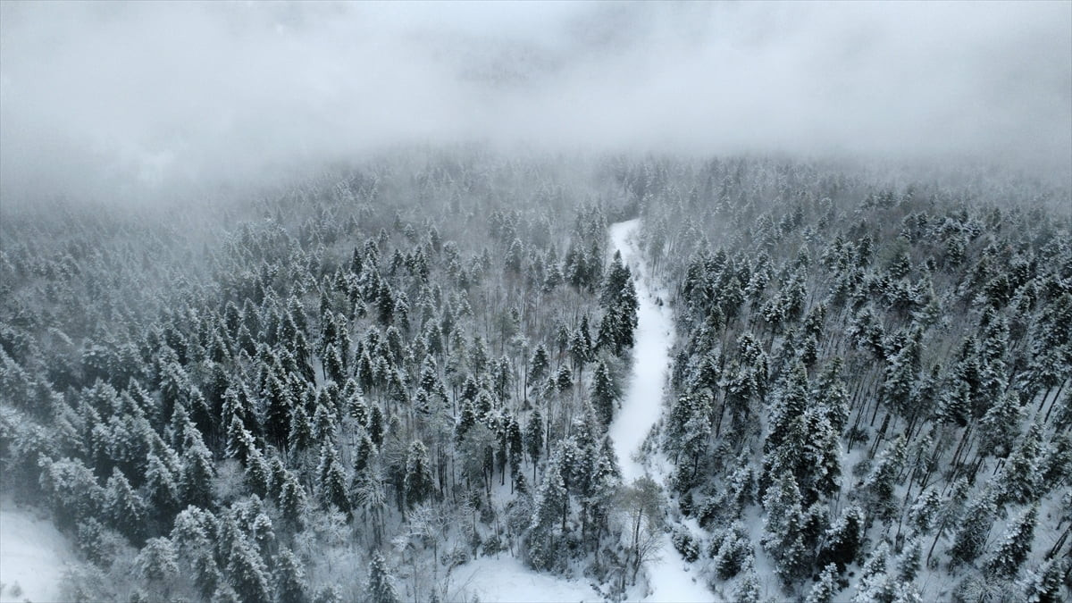 Karabük merkez ve ilçelerinde kar yağışı etkili oluyor. Karabük-Bartın kara yolunun 1030 rakımlı...