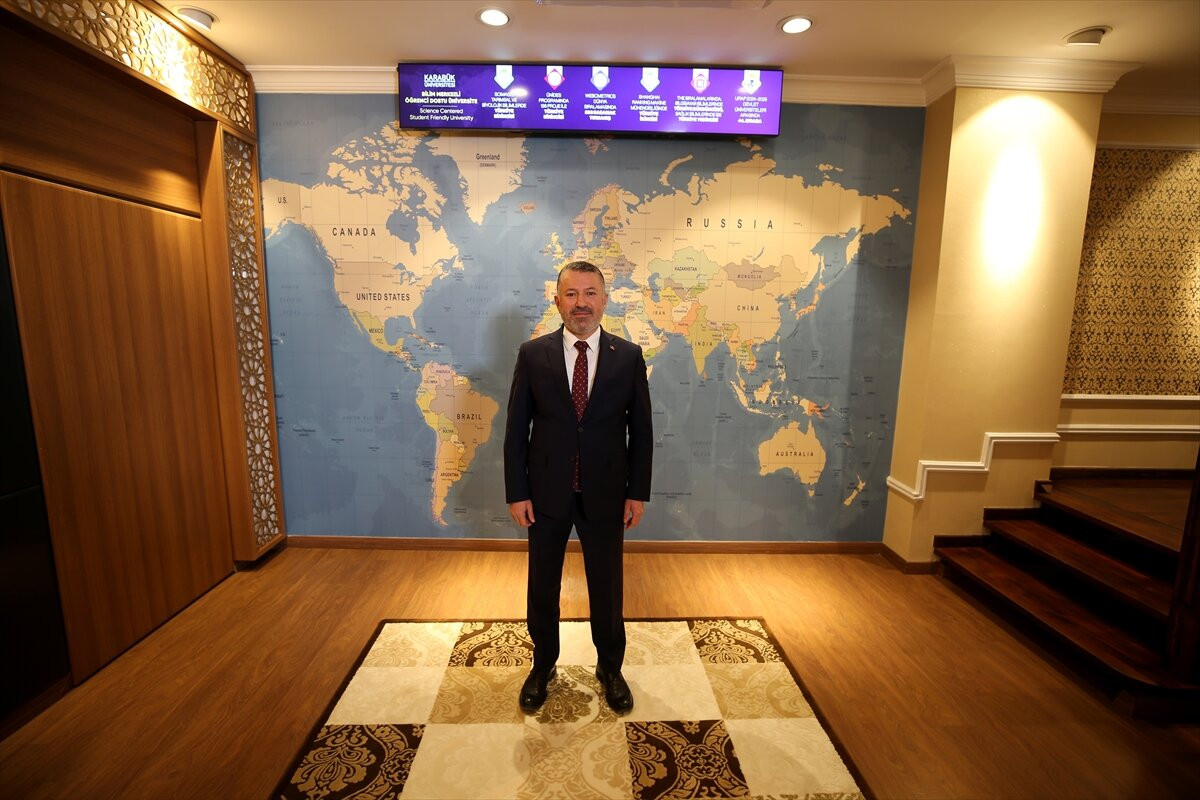 Karabük Üniversitesi (KBÜ) Rektörü Prof. Dr. Fatih Kırışık (fotoğrafta), AA muhabirine yaptığı...