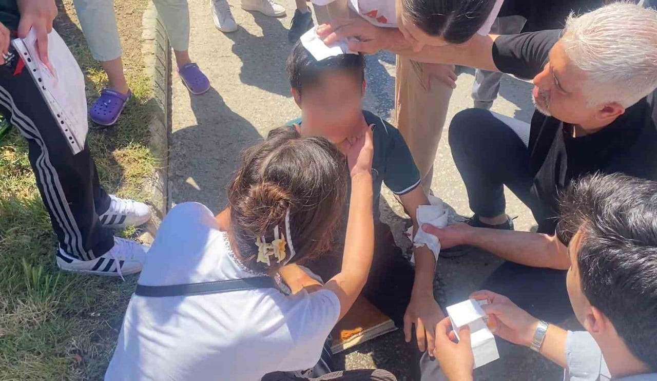 KARABÜK'ÜN SAFRANBOLU İLÇESİNDE TAKDİR BELGESİ ALMANIN SEVİNCİYLE YOLUN KARŞISINA GEÇMEYE ÇALIŞAN...