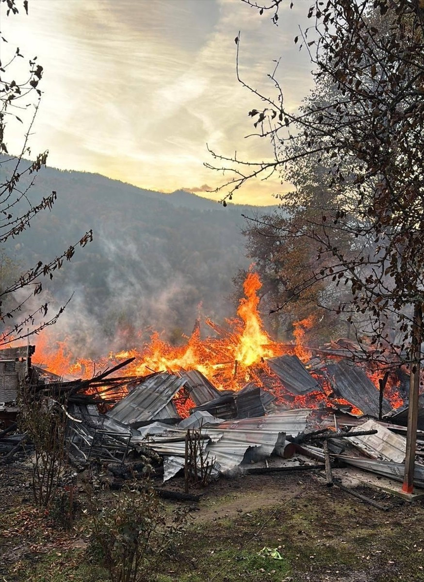 Karabük'ün Yenice ilçesinde ahşap evde çıkan yangında 5 kişi dumandan etkilendi.