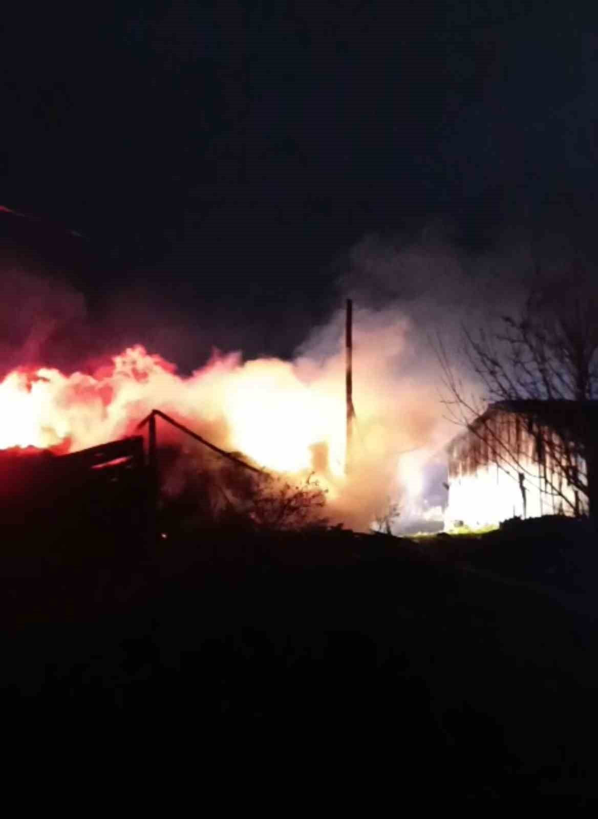 KARABÜK’ÜN ESKİPAZAR İLÇESİNDE SAMANLIK VE ODUNLUKTA ÇIKAN YANGIN HASARA YOL AÇTI.