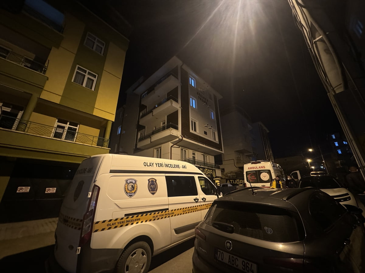 Karaman'da bir kadın, kaldığı apart dairede ölü bulundu.