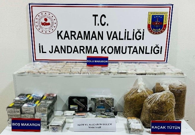 KARAMAN’DA JANDARMA EKİPLERİNCE SON 2 HAFTA İÇERİSİNDE GERÇEKLEŞTİRİLEN DENETİMLERDE KAÇAK TÜTÜN...