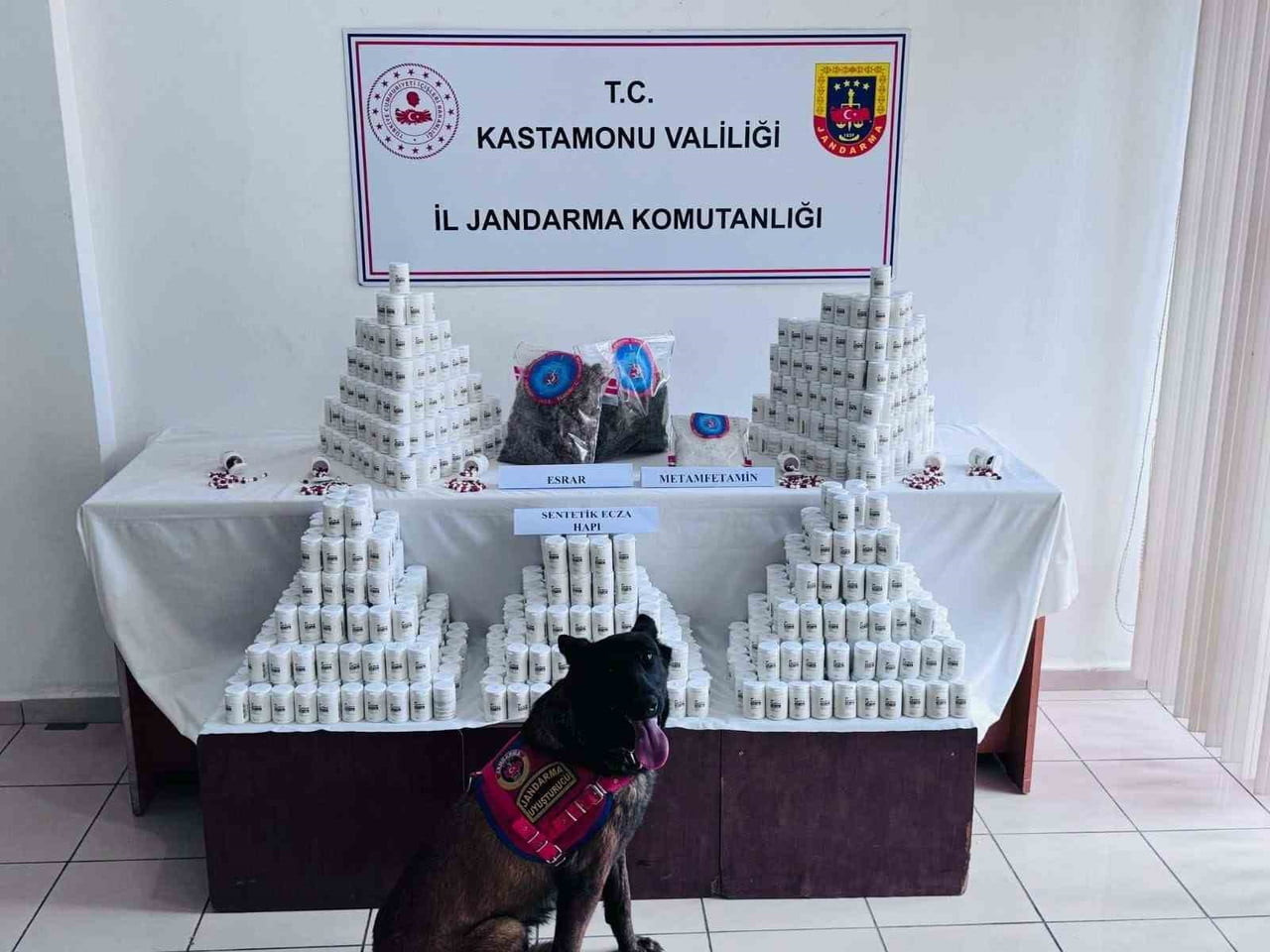 KASTAMONU’DA GERÇEKLEŞTİRİLEN OPERASYONDA 69 BİN 407 ADET SENTETİK ECZA HAPIYLA YAKALANAN SANIĞIN...