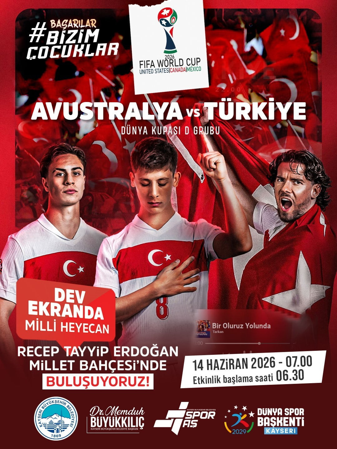 KAYSERİ BÜYÜKŞEHİR BELEDİYESİ; A MİLLİ FUTBOL TAKIMI’NIN 24 YIL ARADAN SONRA MÜCADELE EDECEĞİ 2026...