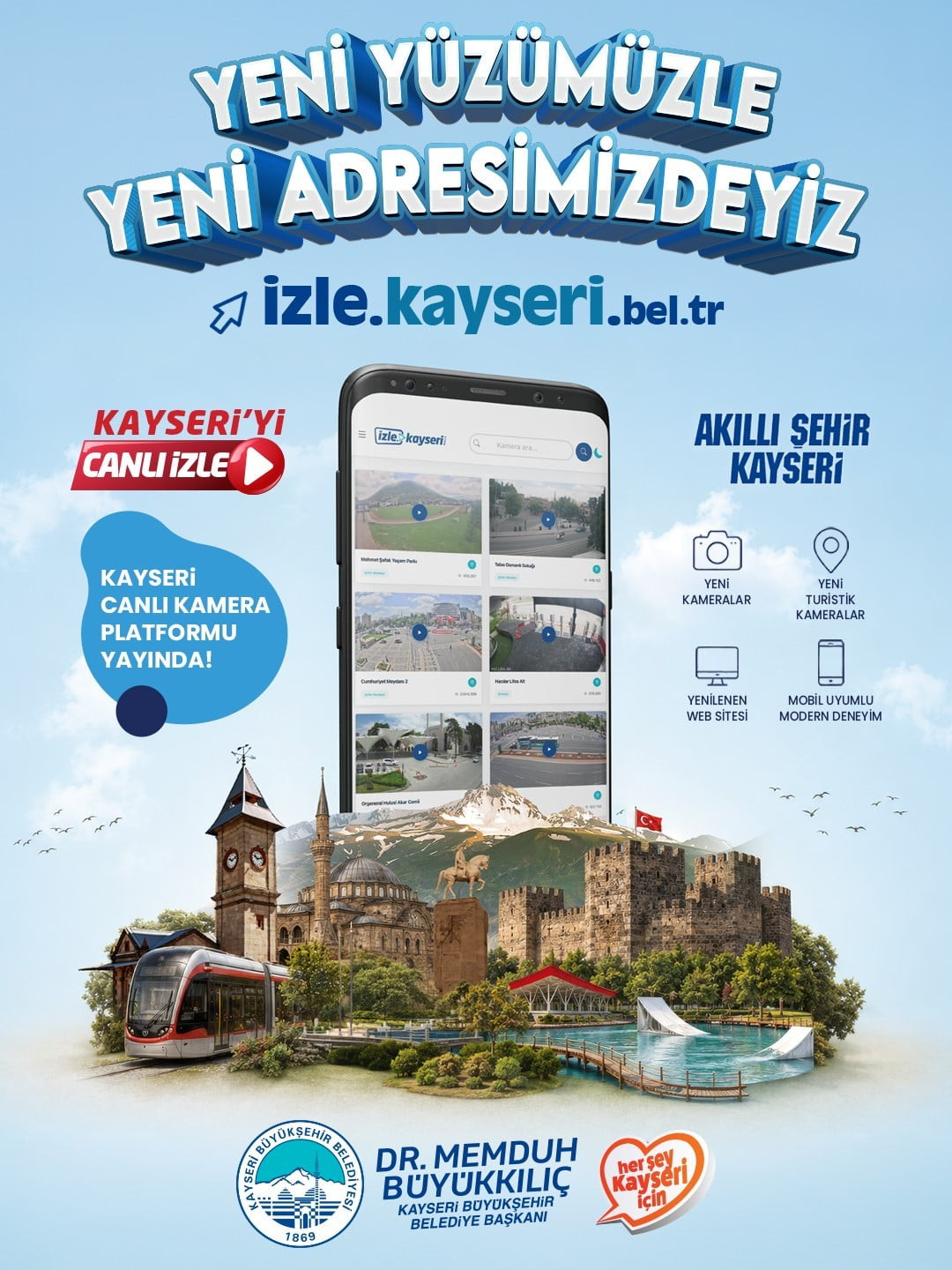 KAYSERİ BÜYÜKŞEHİR BELEDİYESİ, BAŞKAN DR. MEMDUH BÜYÜKKILIÇ’IN TEKNOLOJİ VE AKILLI ŞEHİRCİLİK...