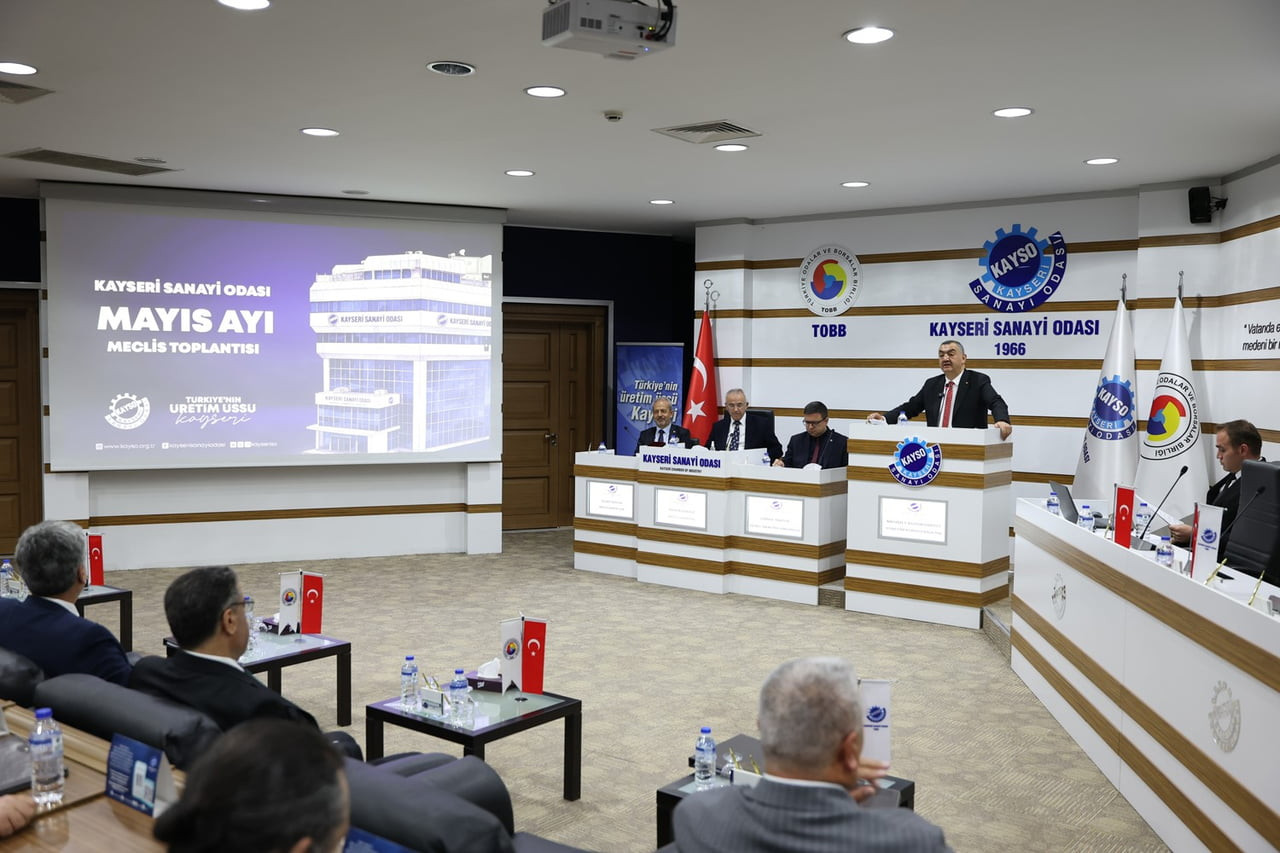 KAYSERİ SANAYİ ODASI (KAYSO) MAYIS AYI OLAĞAN MECLİS TOPLANTISINDA KONUŞAN KAYSO BAŞKANI...