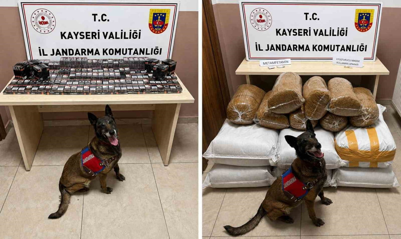 KAYSERİ’DE JANDARMA EKİPLERİ TARAFINDAN YAPILAN ÇALIŞMALARDA, ÇEŞİTLİ MİKTARDA UYUŞTURUCU MADDE...