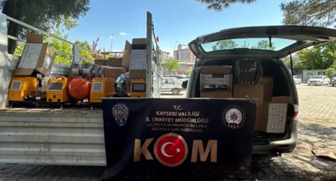 KAYSERİ’DE POLİS EKİPLERİ TARAFINDAN YAPILAN ÇALIŞMALARDA, 1 MİLYON 50 BİN ADET MAKARON VE 394...