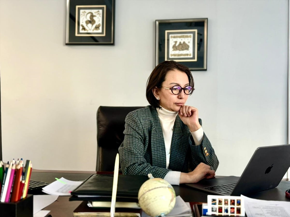 Kazakistan’ın Devlet Medya Şirketi “Qazcontent” Yönetim Kurulu Başkanı Ayna Zadabek, Anadolu...
