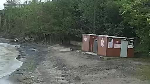 Kediye çarpmamak için manevra yapan aracın plaja uçtuğu kaza kamerada