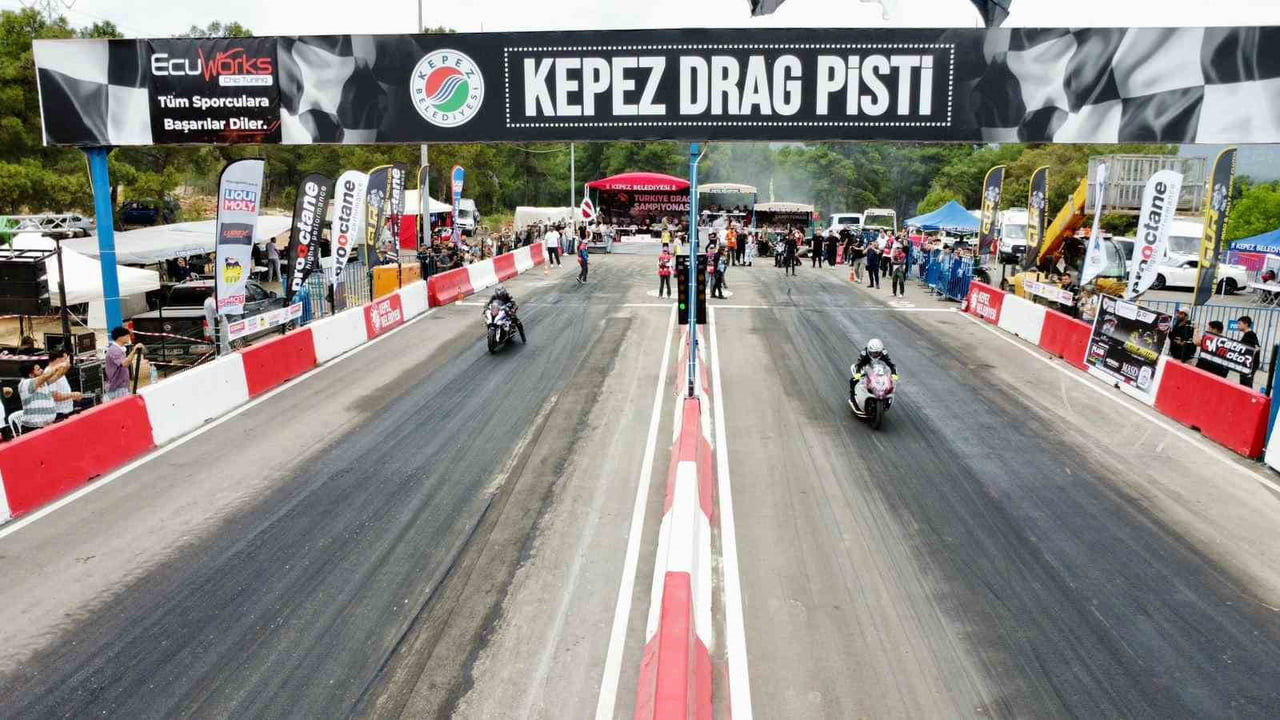 KEPEZ BELEDİYESİ İLE TÜRKİYE MOTOSİKLET FEDERASYONU İŞ BİRLİĞİNDE DÜZENLENEN TÜRKİYE MOTODRAG...
