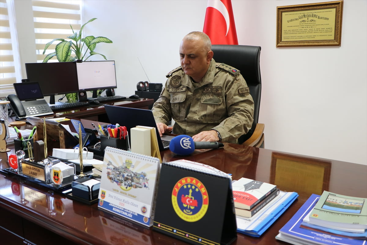 Kilis İl Jandarma Komutanı Jandarma Albay Halil Coşkun, Anadolu Ajansının (AA) gözünden 2025'e...