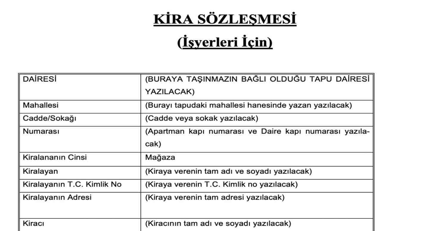 Kira sözleşmesi