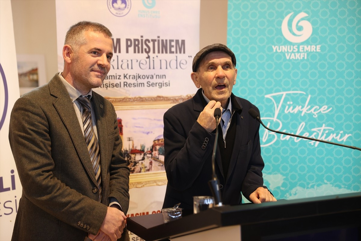 Kırklareli'nde "Benim Priştinem" resim sergisi düzenlenen törenle açıldı. Kırklareli Üniversitesi...