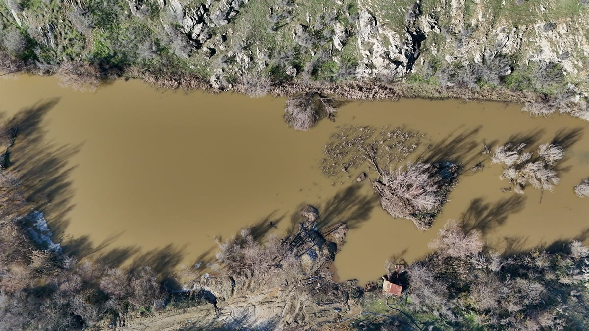 Kırklareli'nin Kayalı köyünde yaz aylarında kuraklık ve aşırı sıcaklık nedeniyle kuruyan Teke...