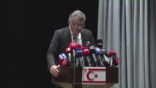 KKTC Cumhurbaşkanı Tufan Erhürman, görevdeki ilk 200 gününü değerlendirdiği basın toplantısında...