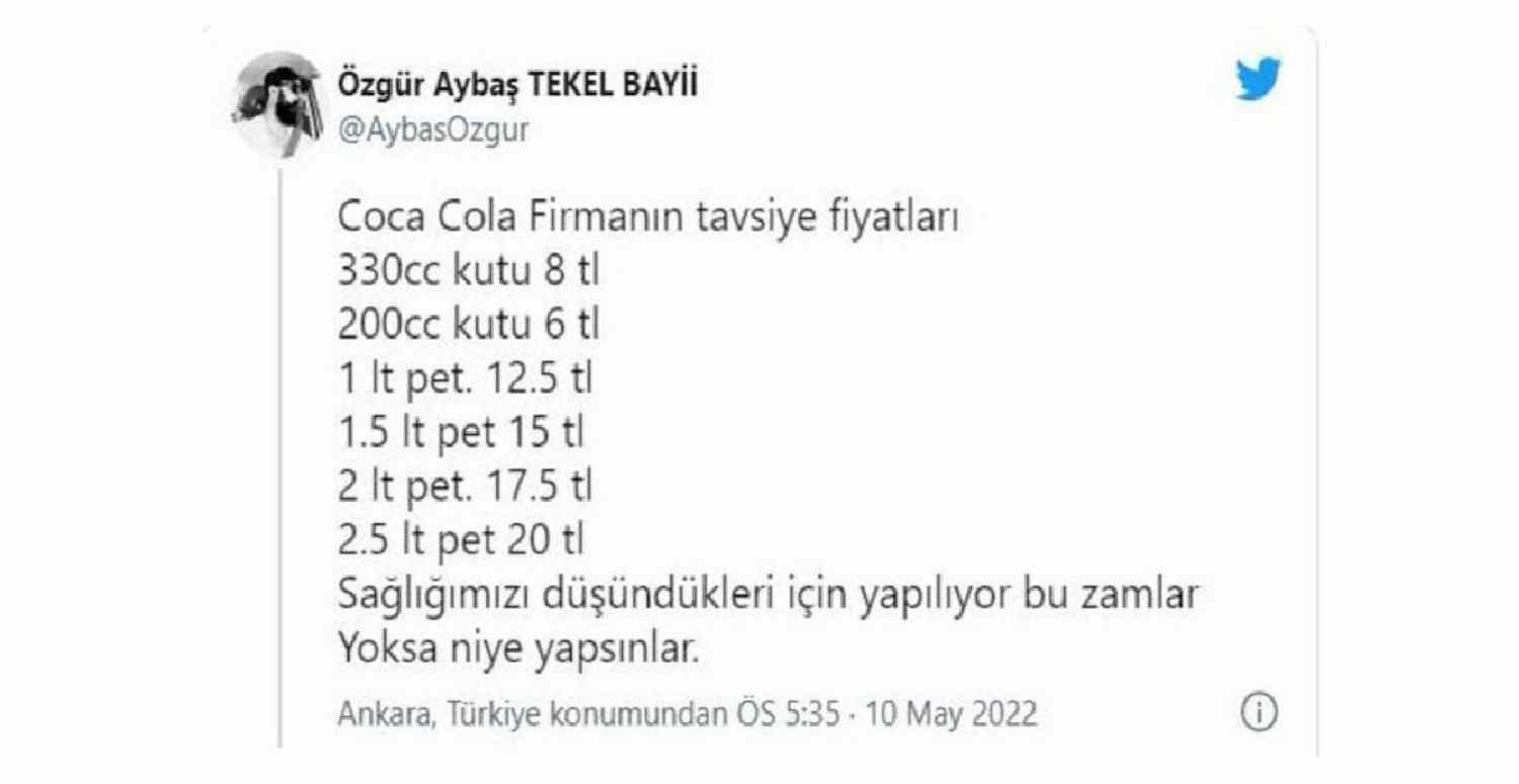 Kola yeni fiyatları ne kadar
