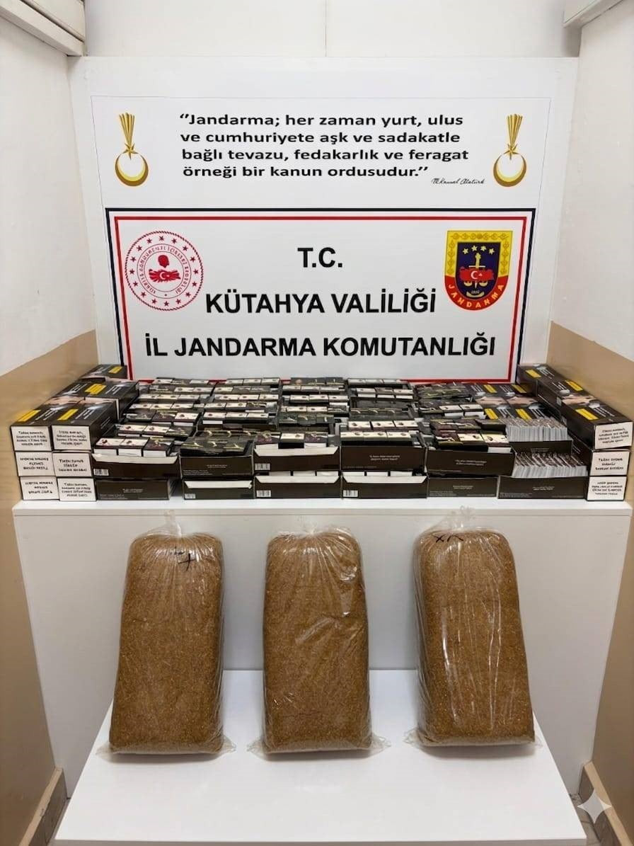 KÜTAHYA’DA KAÇAK TÜTÜN VE SİGARA OPERASYONU