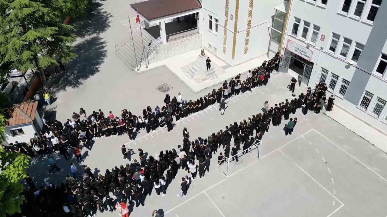 KUTLAMALAR DRONLA HAVADAN GÖRÜNTÜLENDİ